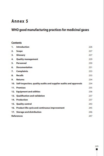 TRS 1044 - Annex 5: WHO good manufacturing practices for medicinal gases