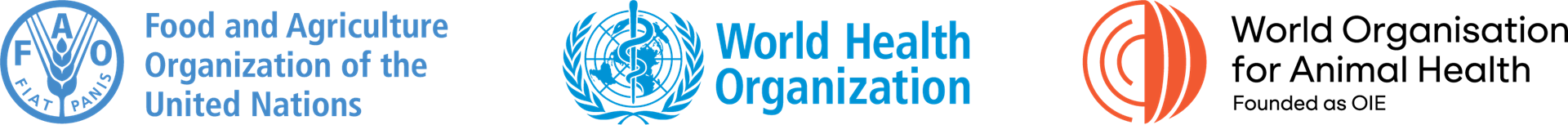Logos of FAO, WOAH and WHO