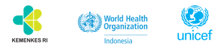 Logos of MoH, WHO Indonesia, UNICEF